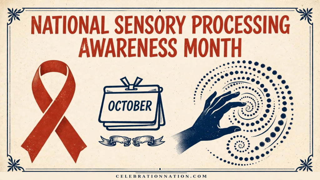 National Sensory Processing Awareness Month poster