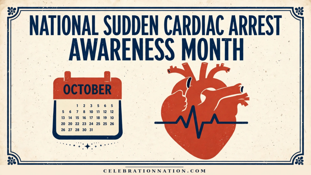 National Sudden Cardiac Arrest Awareness Month poster