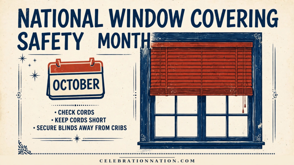 National Window Covering Safety Month poster