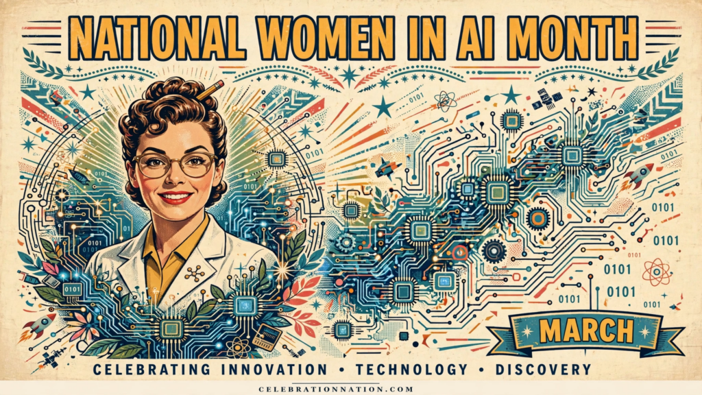 National Women in AI Month poster