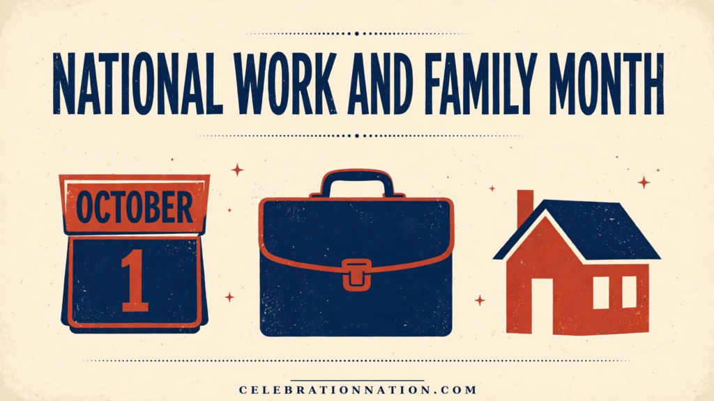 National Work and Family Month poster