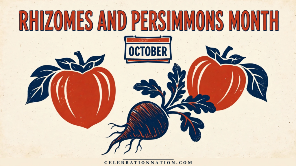 Rhizomes and Persimmons Month poster
