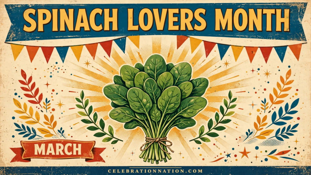 Spinach Lovers Month poster