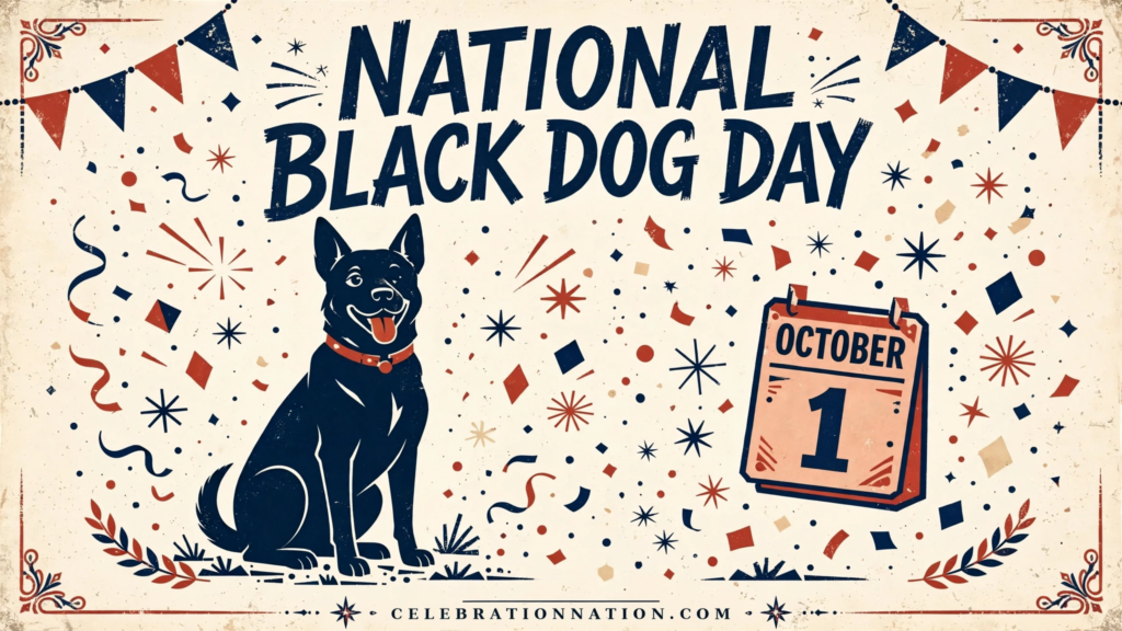 National Black Dog Day poster
