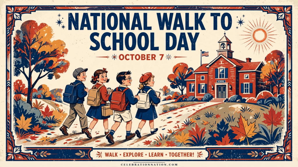 National Walk to School Day poster