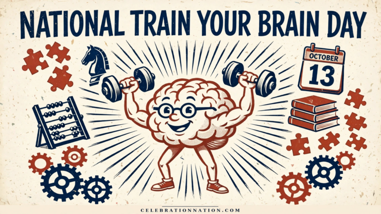 National Train Your Brain Day poster