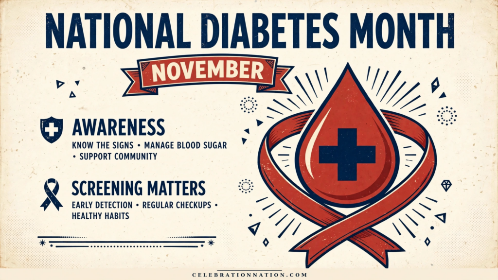 National Diabetes Month poster