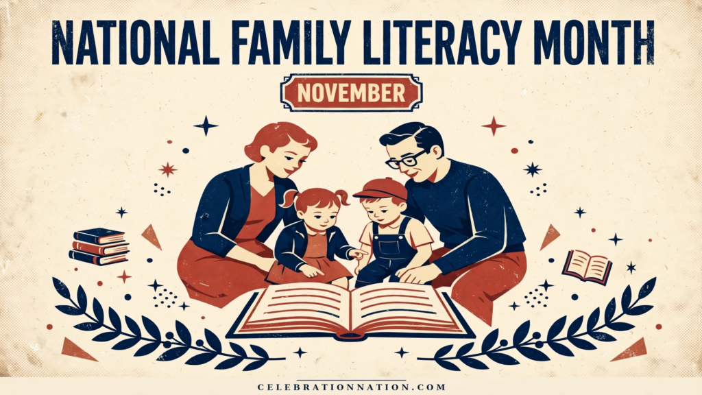 National Family Literacy Month poster