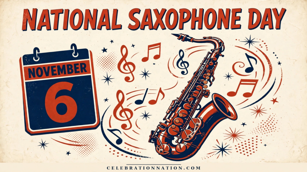 National Saxophone Day poster