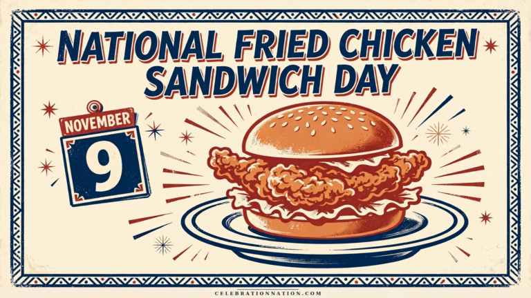 National Fried Chicken Sandwich Day poster