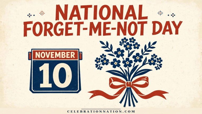 National Forget-Me-Not Day poster