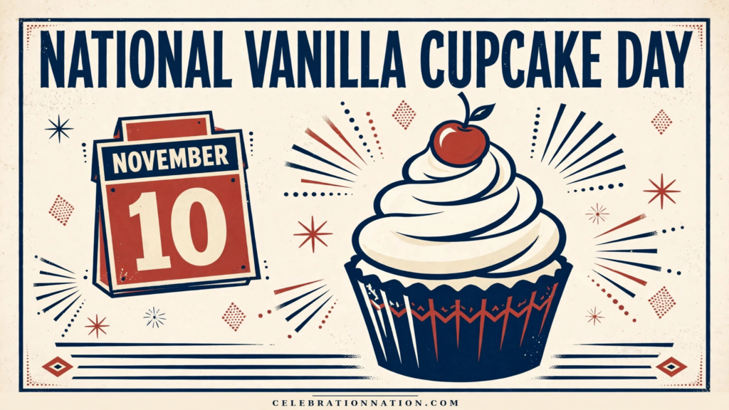 National Vanilla Cupcake Day poster