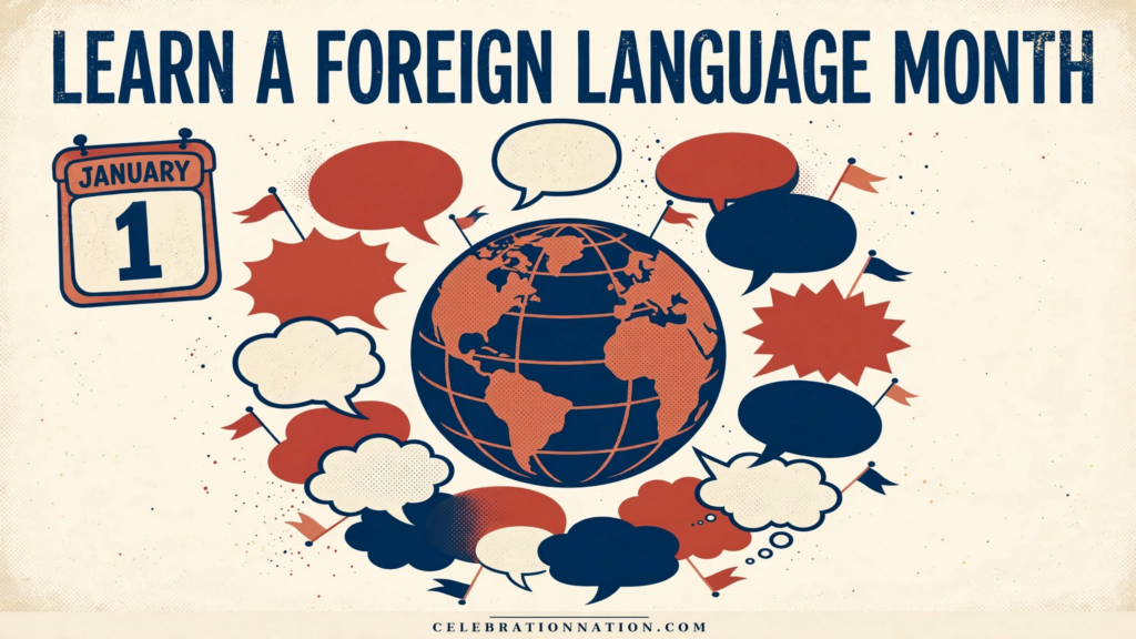 Learn a Foreign Language Month poster