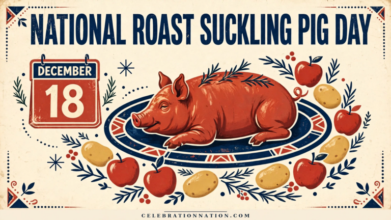 National Roast Suckling Pig Day poster