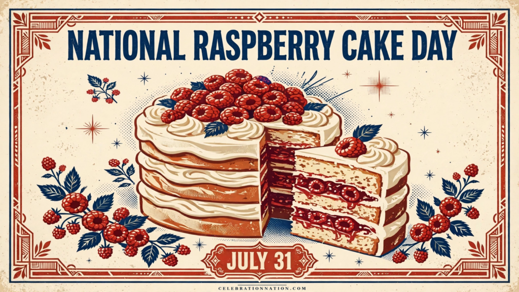 National Raspberry Cake Day poster