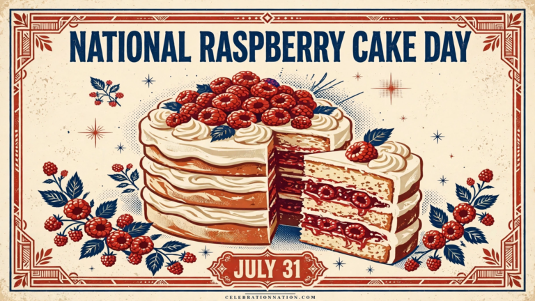 National Raspberry Cake Day poster