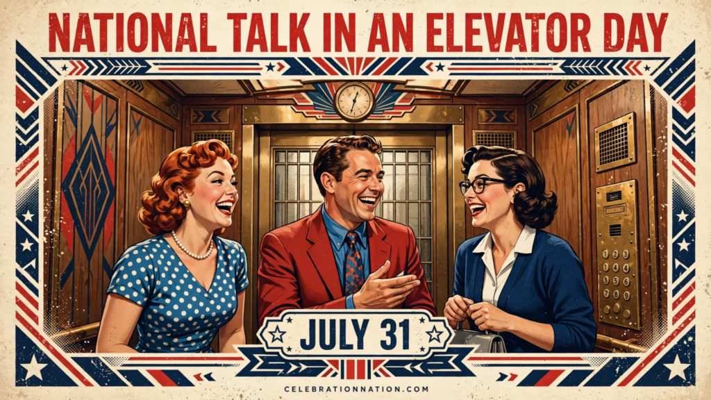 National Talk in an Elevator Day poster
