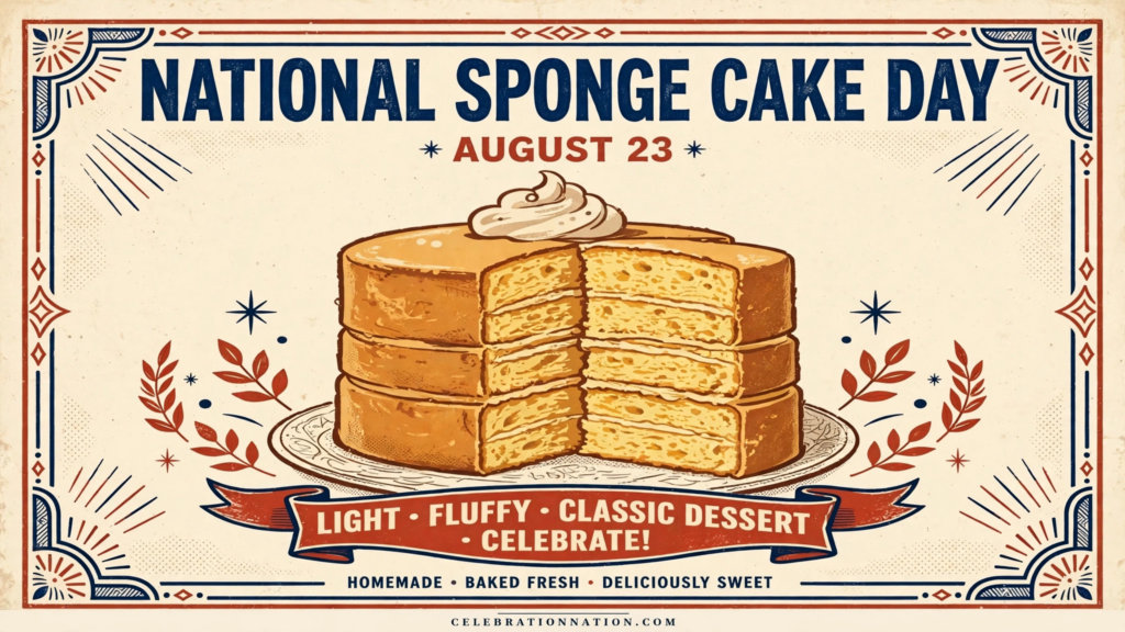 National Sponge Cake Day poster