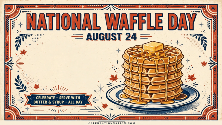 National Waffle Day poster