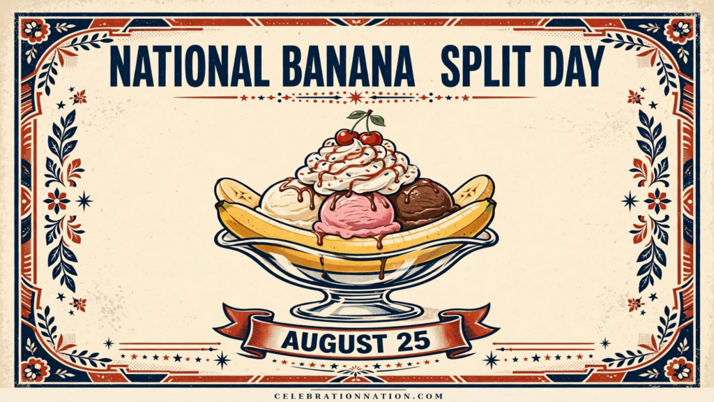 National Banana Split Day poster