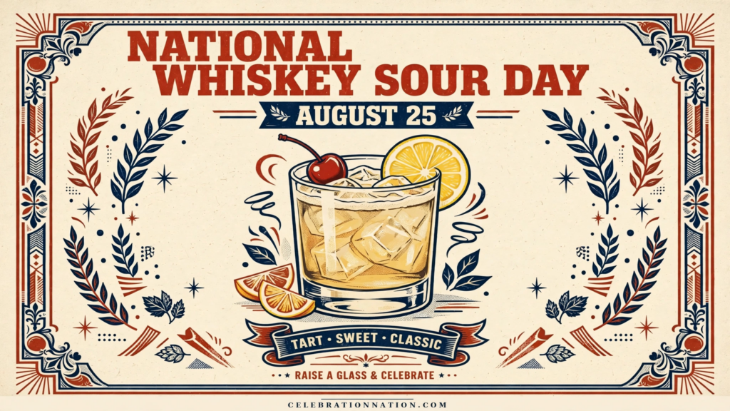 National Whiskey Sour Day poster