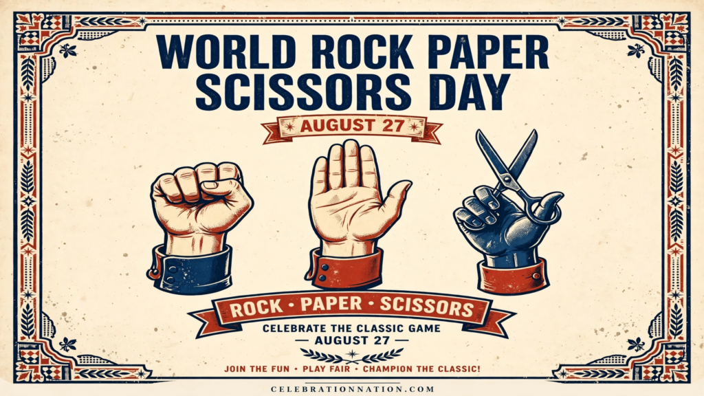 World Rock Paper Scissors Day poster