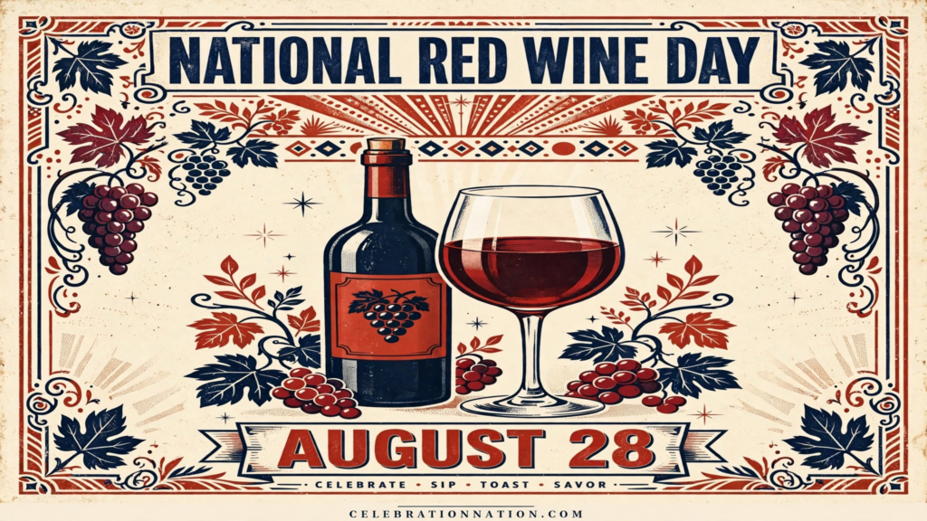 National Red Wine Day poster