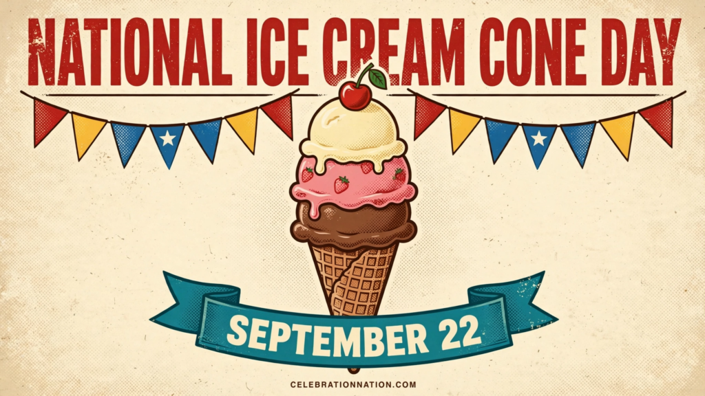 National Ice Cream Cone Day poster