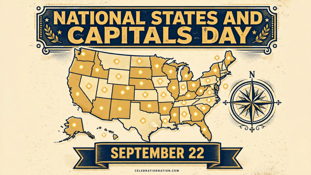 National States and Capitals Day poster