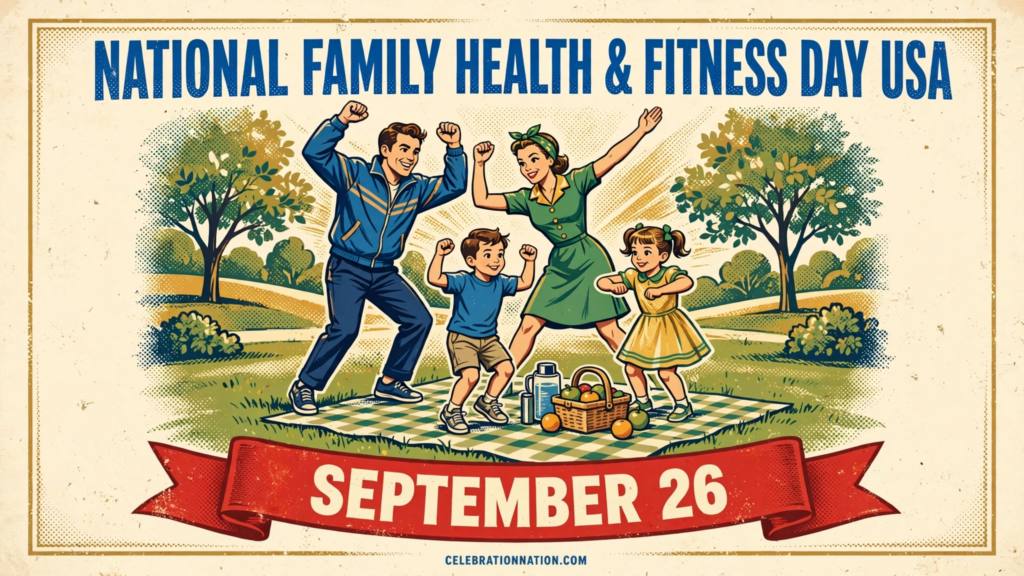 National Family Health & Fitness Day USA poster