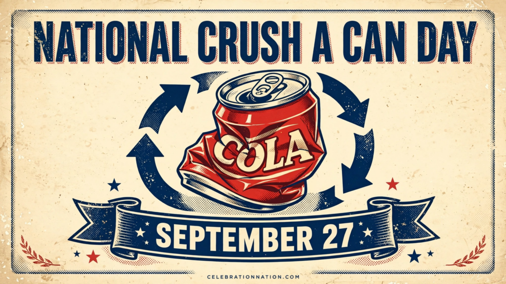National Crush a Can Day poster