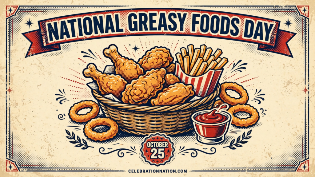 National Greasy Foods Day poster