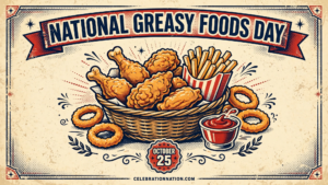 National Greasy Foods Day 16x9 landscape poster