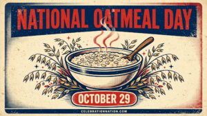 National Oatmeal Day 16x9 landscape poster
