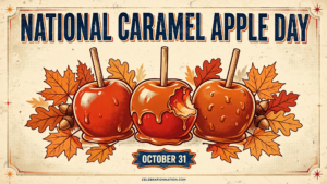 National Caramel Apple Day 16x9 landscape poster