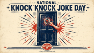 National Knock Knock Joke Day 16x9 landscape poster