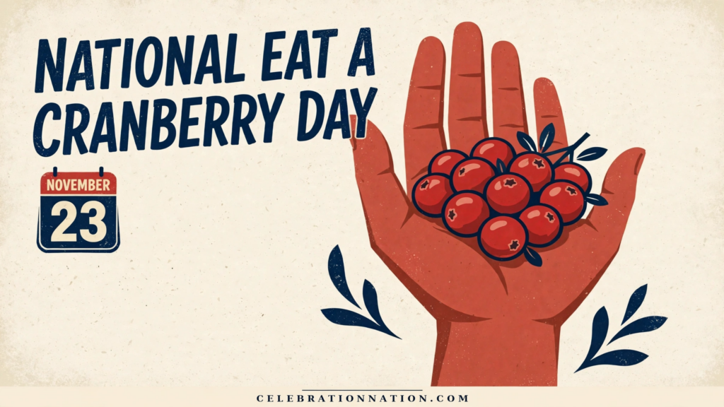 National Eat a Cranberry Day poster